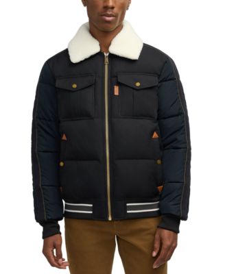 SCOTCH & SODA - Men's Quilted Aviator Jacket with Removable Fleece Collar