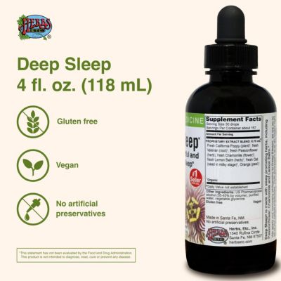 Deep Sleep - Natural Herbal Sleep Aid Supplement - Non-Habit Forming - 4 oz Liquid Extract