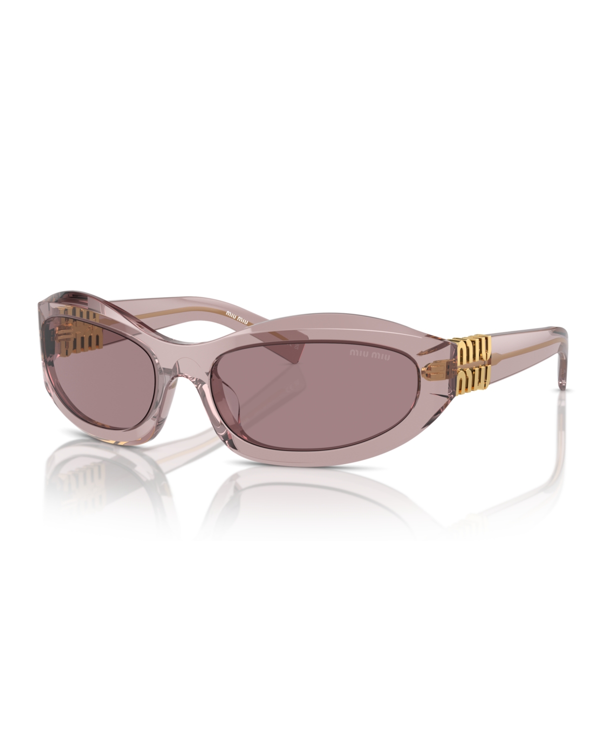Miu Miu Sonnenbrille Mit Geometrischem Gestell In Mauve Trasparent