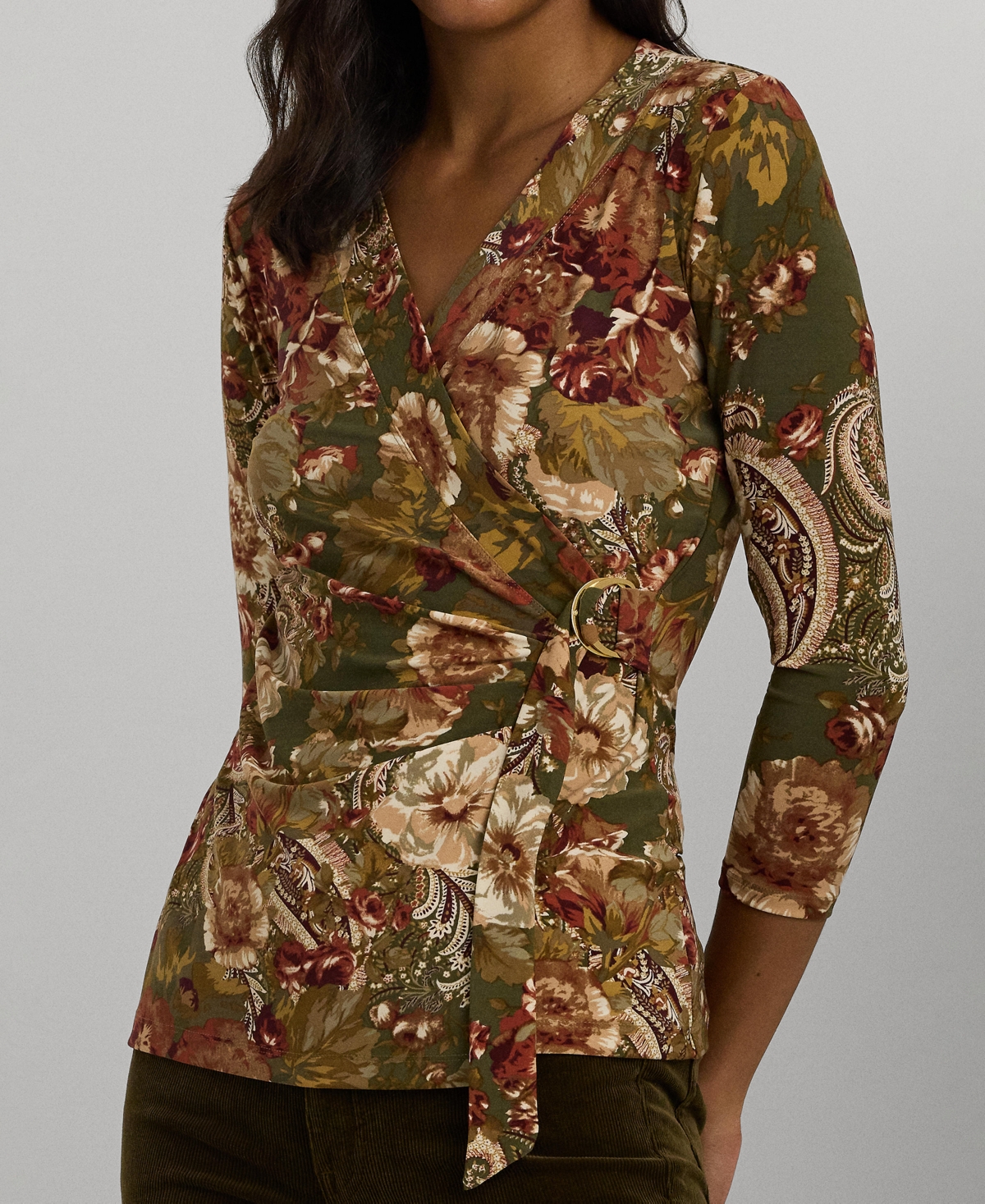Lauren Ralph Lauren Women's Floral Stretch Jersey Top