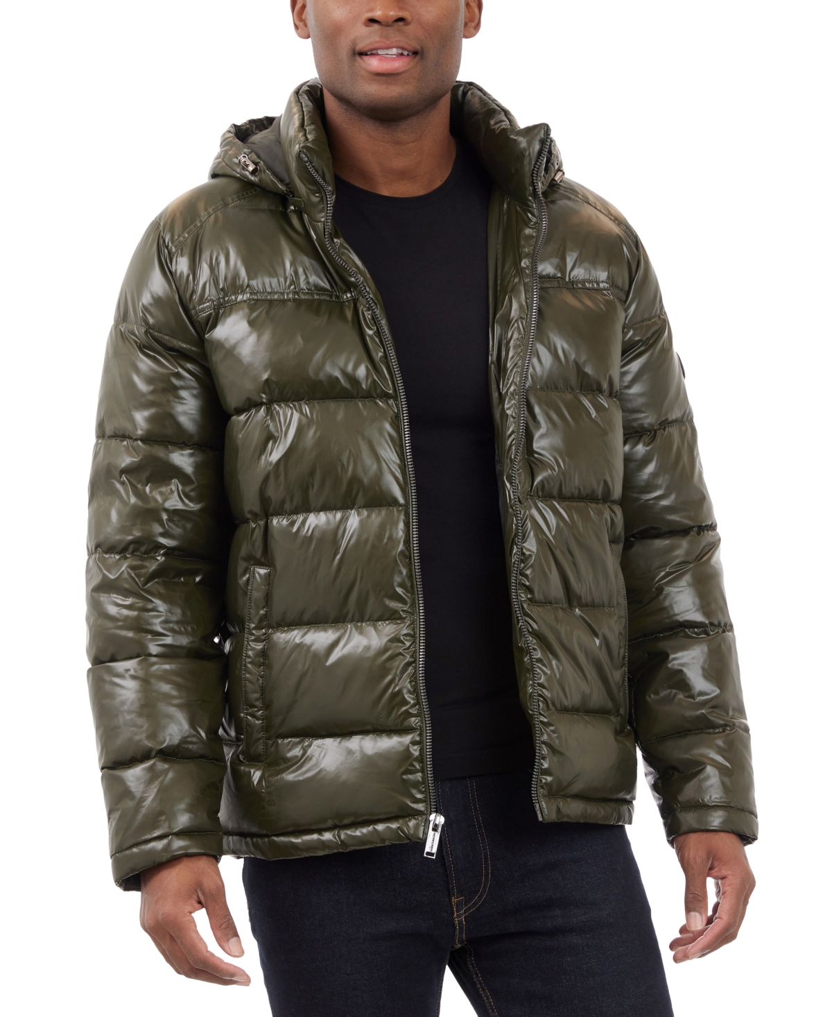 Michael Kors Men's Shine Puffer Jacket In Dark Olive