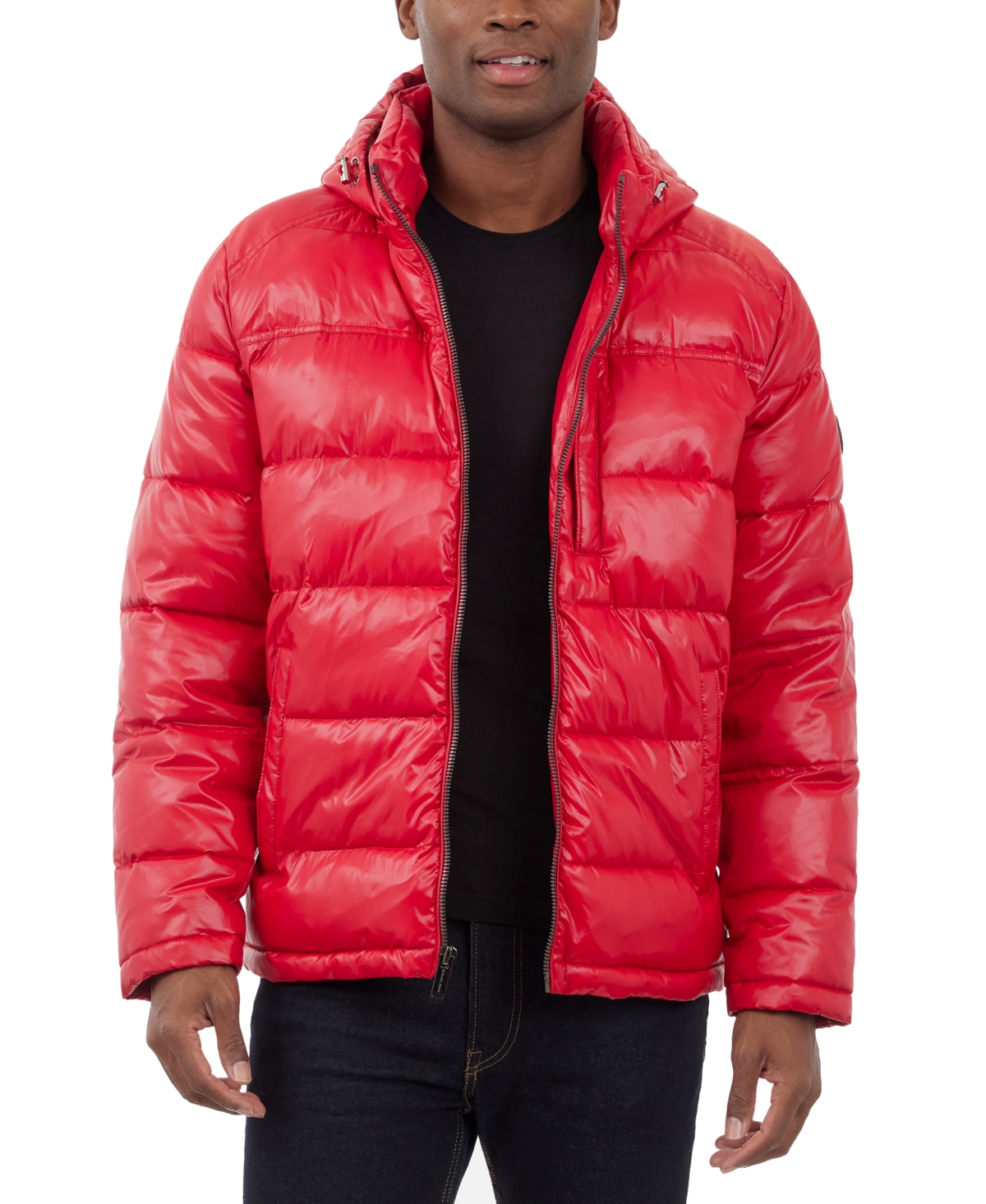 Michael Kors Men's Shine Puffer Jacket In True Red