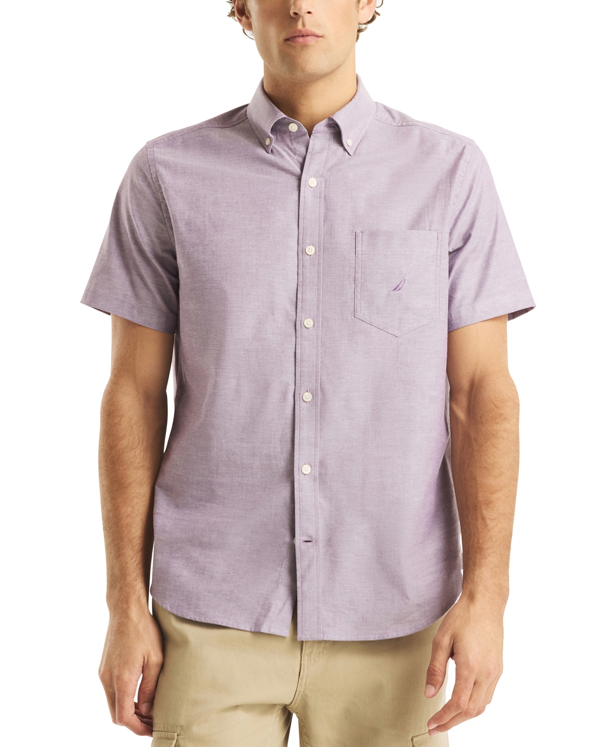 Men's Classic-Fit Stretch Button-Down Oxford Shirt - Imperial Purple