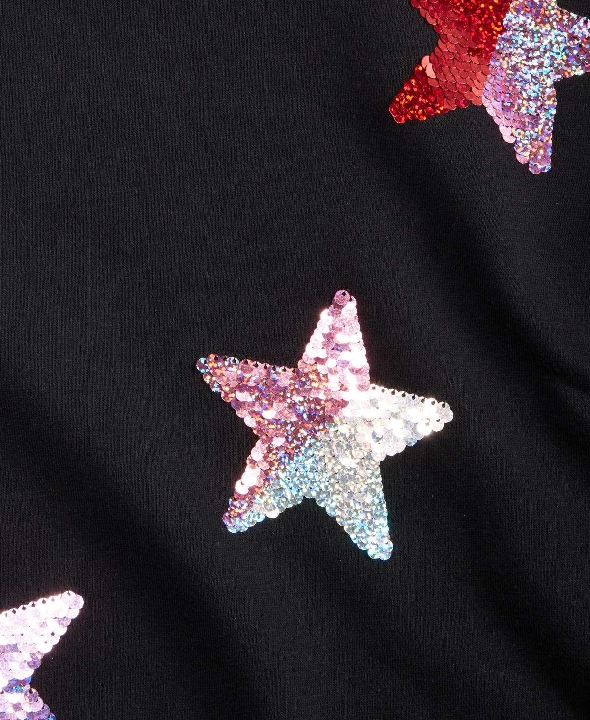 Epic Threads Little & Big Girls Star Sequined Pullover Hoodie, Created For Macy's In Deep Black
