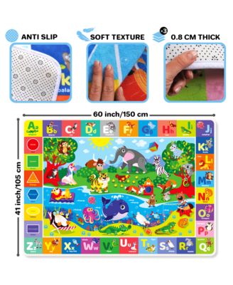 Super Soft Plush Surface ABC Playmat for Kids Toddlers & Infants