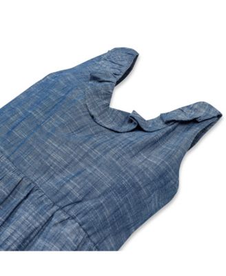 Girls' Sleeveless Ruffle Neck Jumpsuit, Toddler