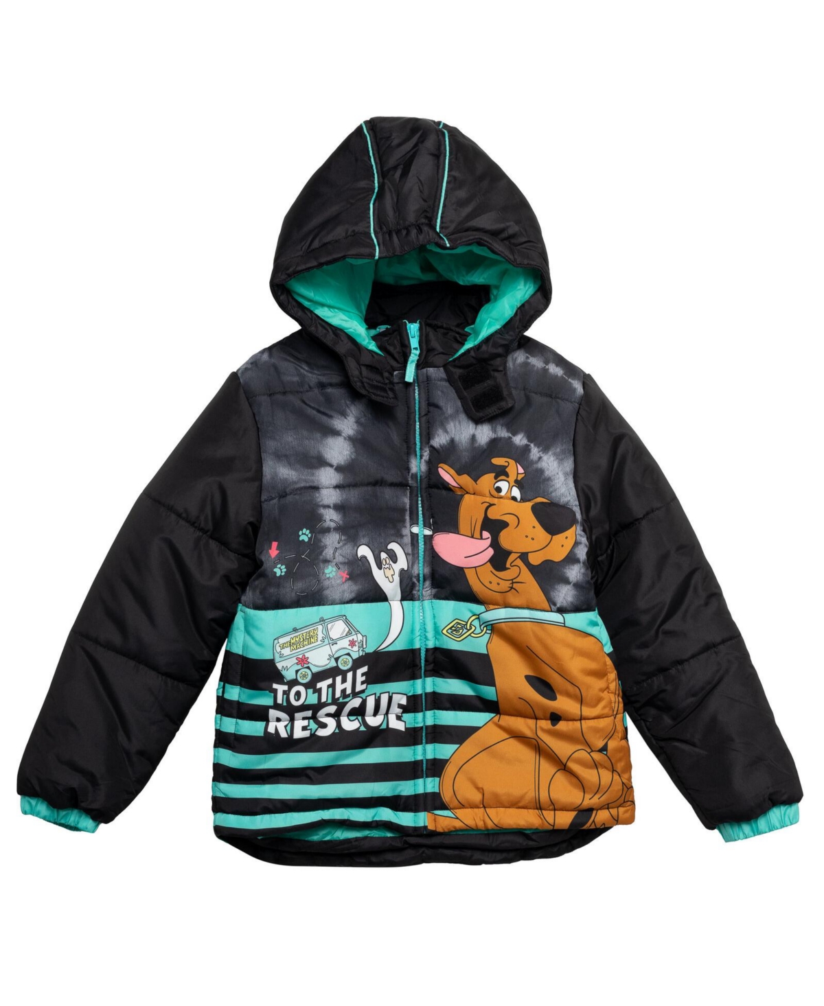 Scooby-Doo Boys Scooby Doo Zip Up Winter Coat Puffer Jacket to