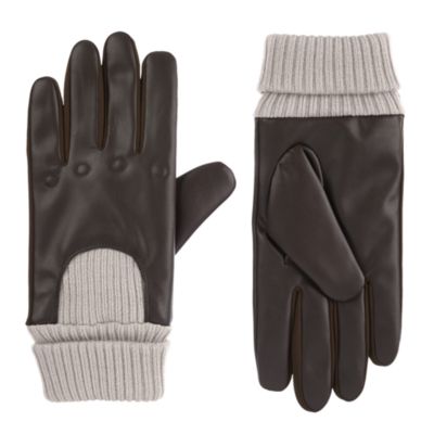 Men's Artificial Leather Driver Touchscreen Gloves