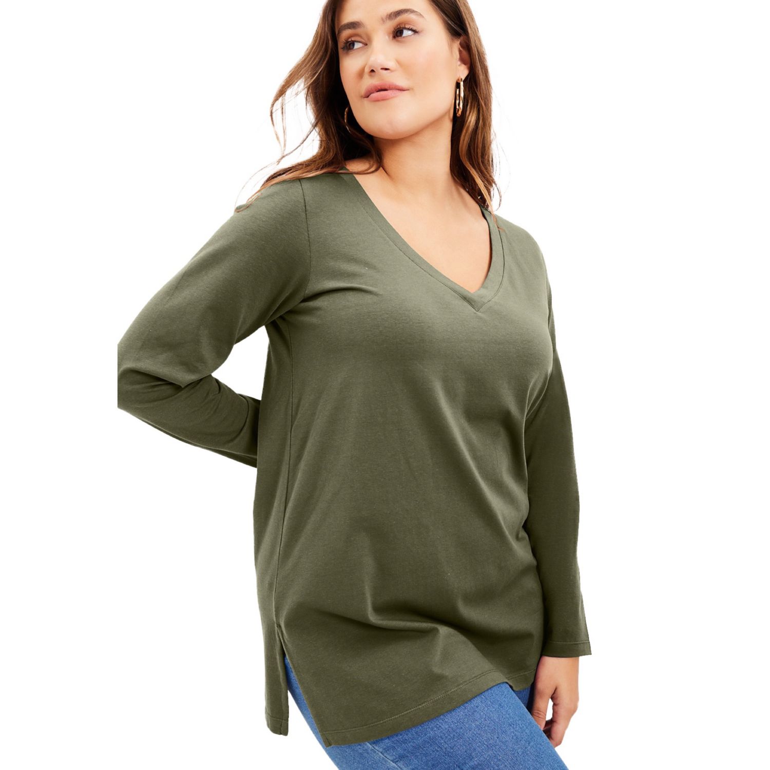 Women's June + Vie Long-Sleeve V-Neck One + Only Tunic