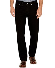 Black 514 Straight Fit Levis Jeans for Men - Macy's