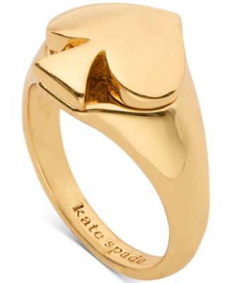 kate spade new york - Gold-Tone Spade Signet Ring