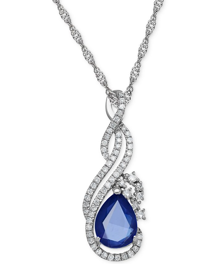 Macy's sapphire clearance necklace