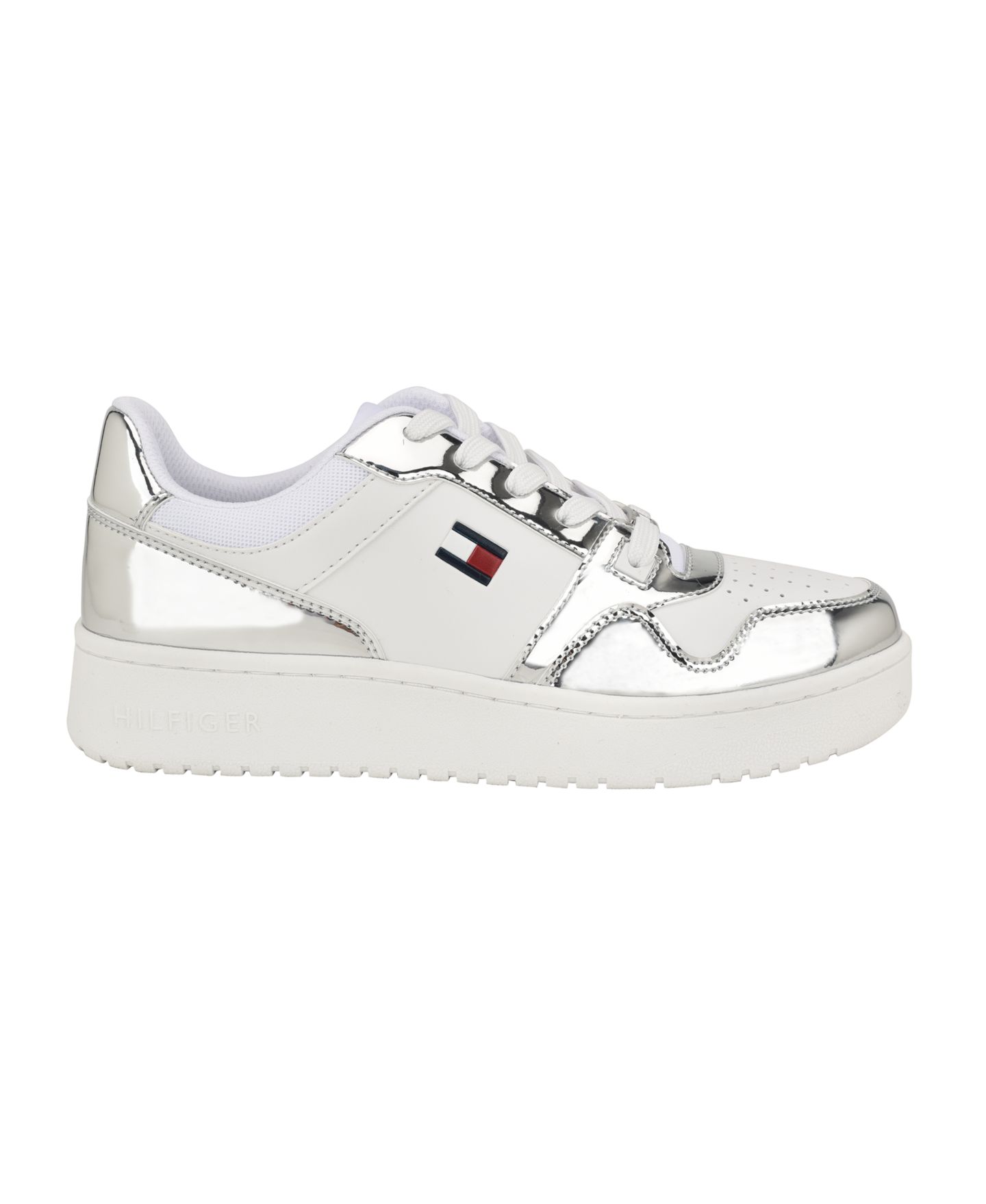 Женские кроссовки Tommy Hilfiger Twigye Lace-Up, цвет: Серебряный / Белый — фото 2