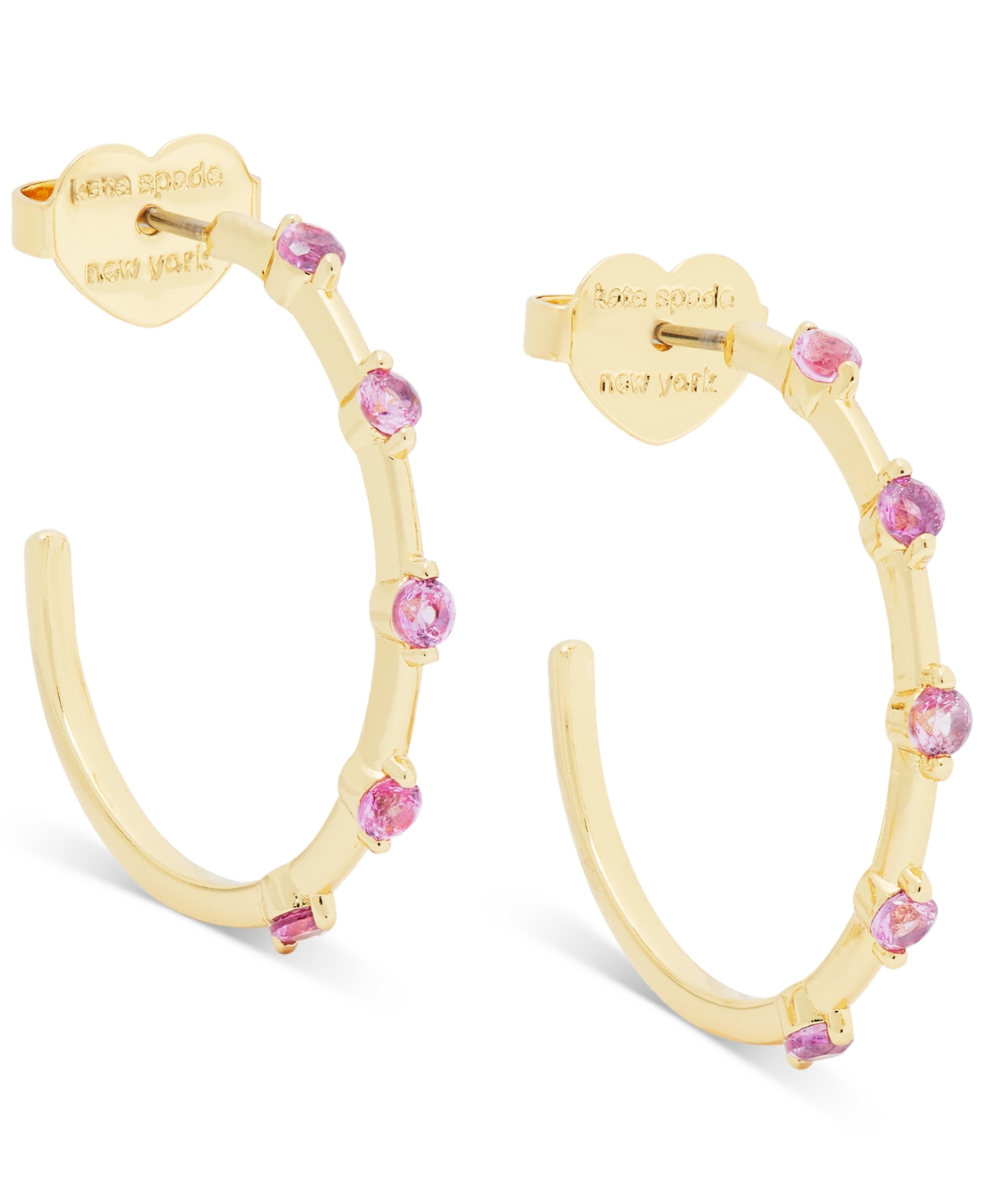 kate spade new york Gold-Tone Hint of Shimmer Small Hoop Earrings, 1