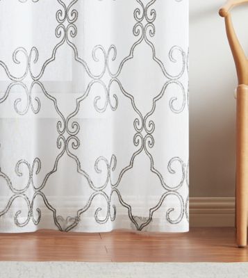 Lea Linen Look 76" W x 96" L Grommet Window Panel Set