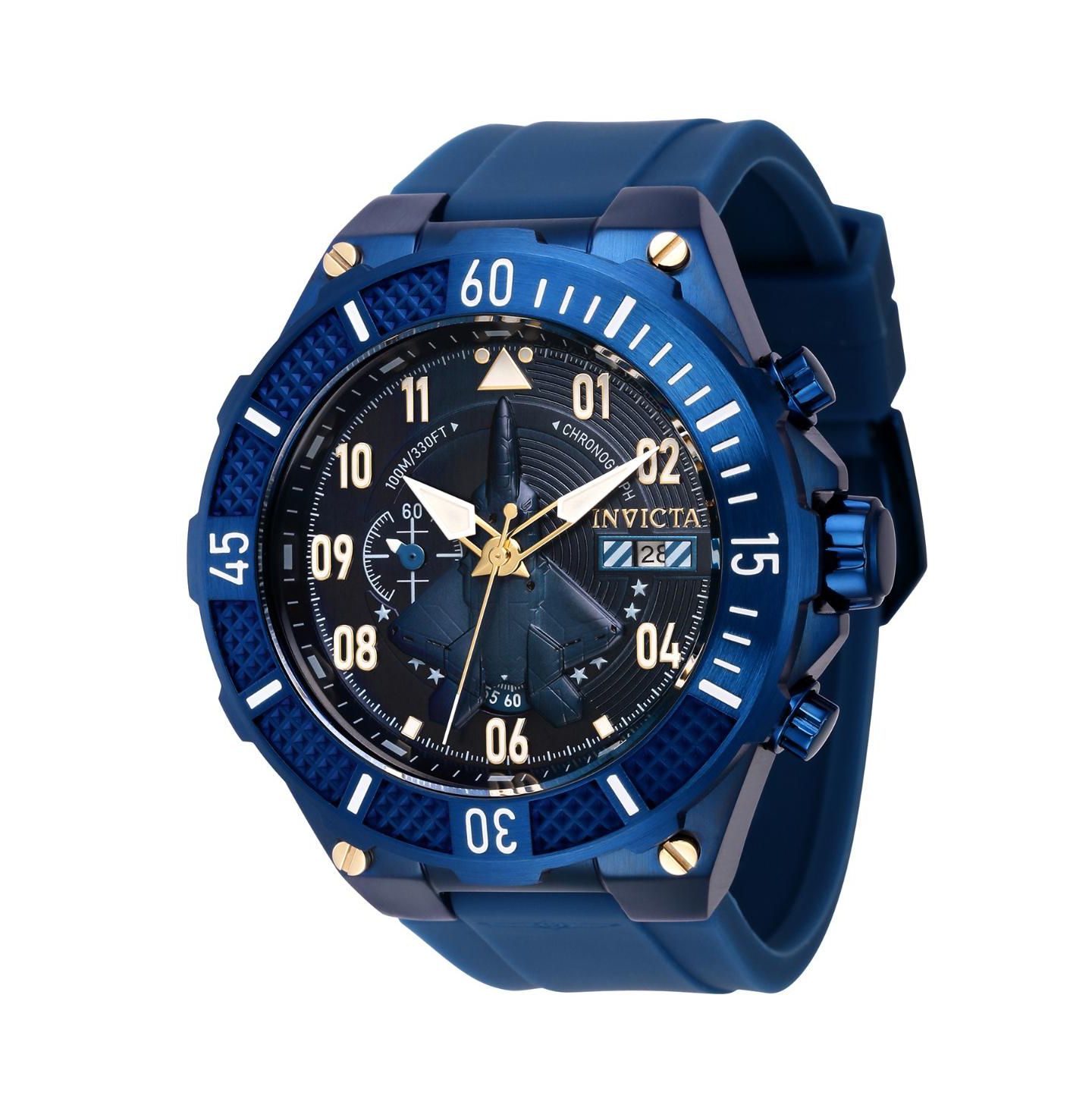 Мужские часы Invicta 39893 Aviator Quartz Multifunction Blue Dial — фото 1