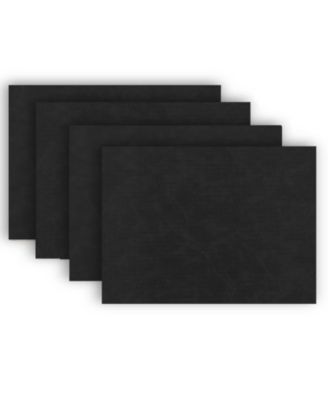 Faux Leather Look, Textured, Reversible, 12"x18", Set of 4 – Outdoor Dining Placemats