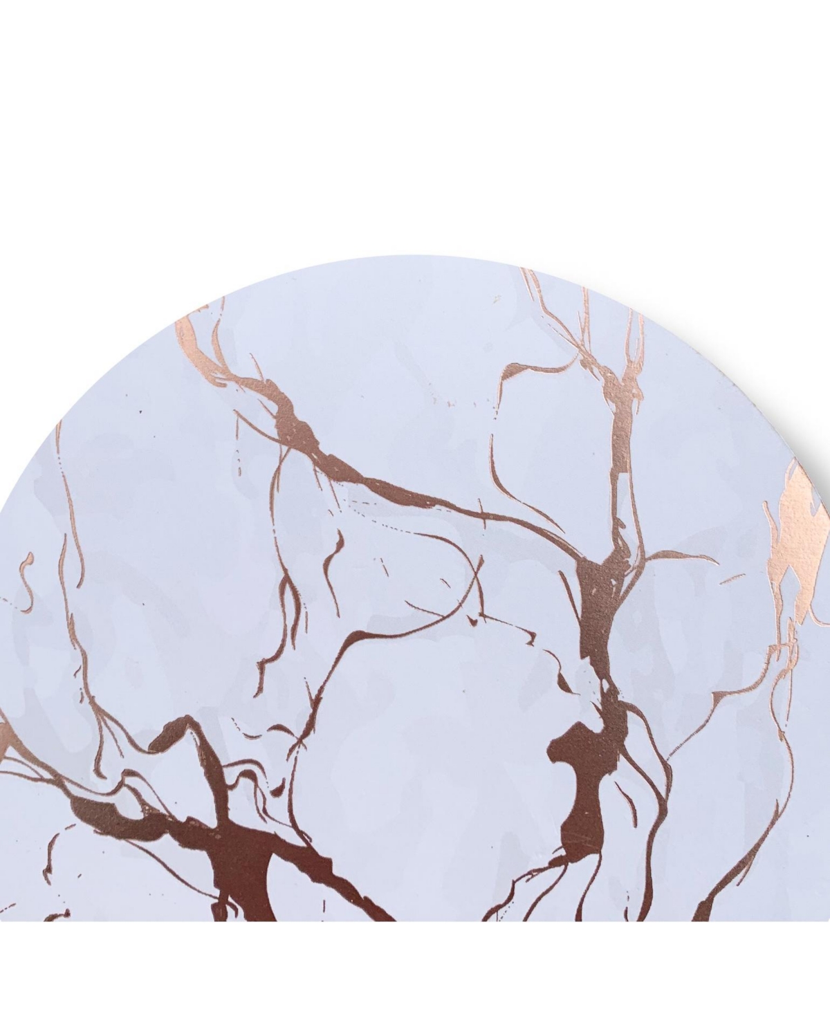 Dainty Home Marble Cork Table Set With 4 Foil Printed Marble Granite Designed Thick Cork Textured Round Placemats and 4 Round Coasters 4
