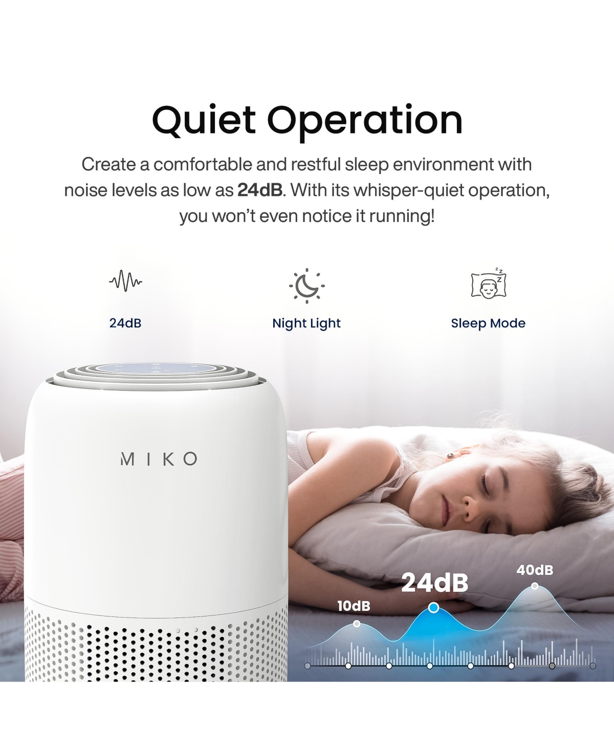 Miko Hepa Smart Air Purifier Up To 770 Sqft - App Controlled