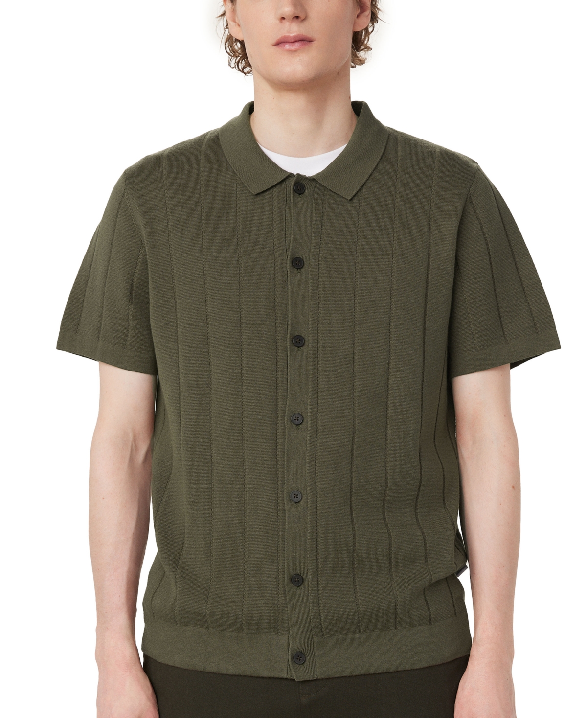 Frank And Oak Men's Cotton Short-Sleeve Sweater Polo Shirt