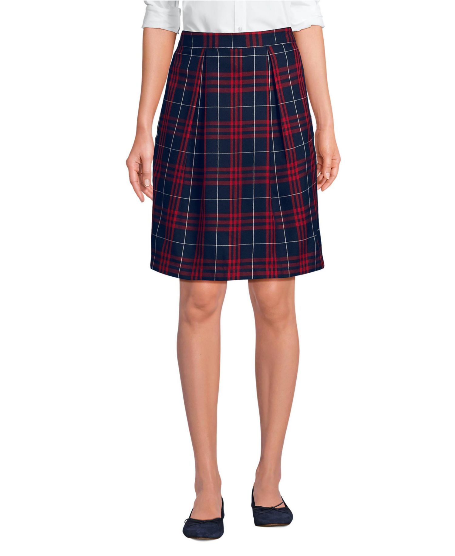 Women's Plaid Skort Top of Knee