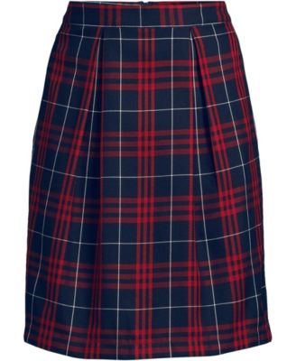 Women's School Uniform Plaid Skort Top of Knee