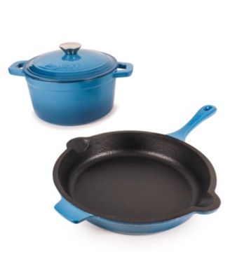 Neo 3pc Cast Iron Cookware Set, Fry Pan & Round Dutch Oven