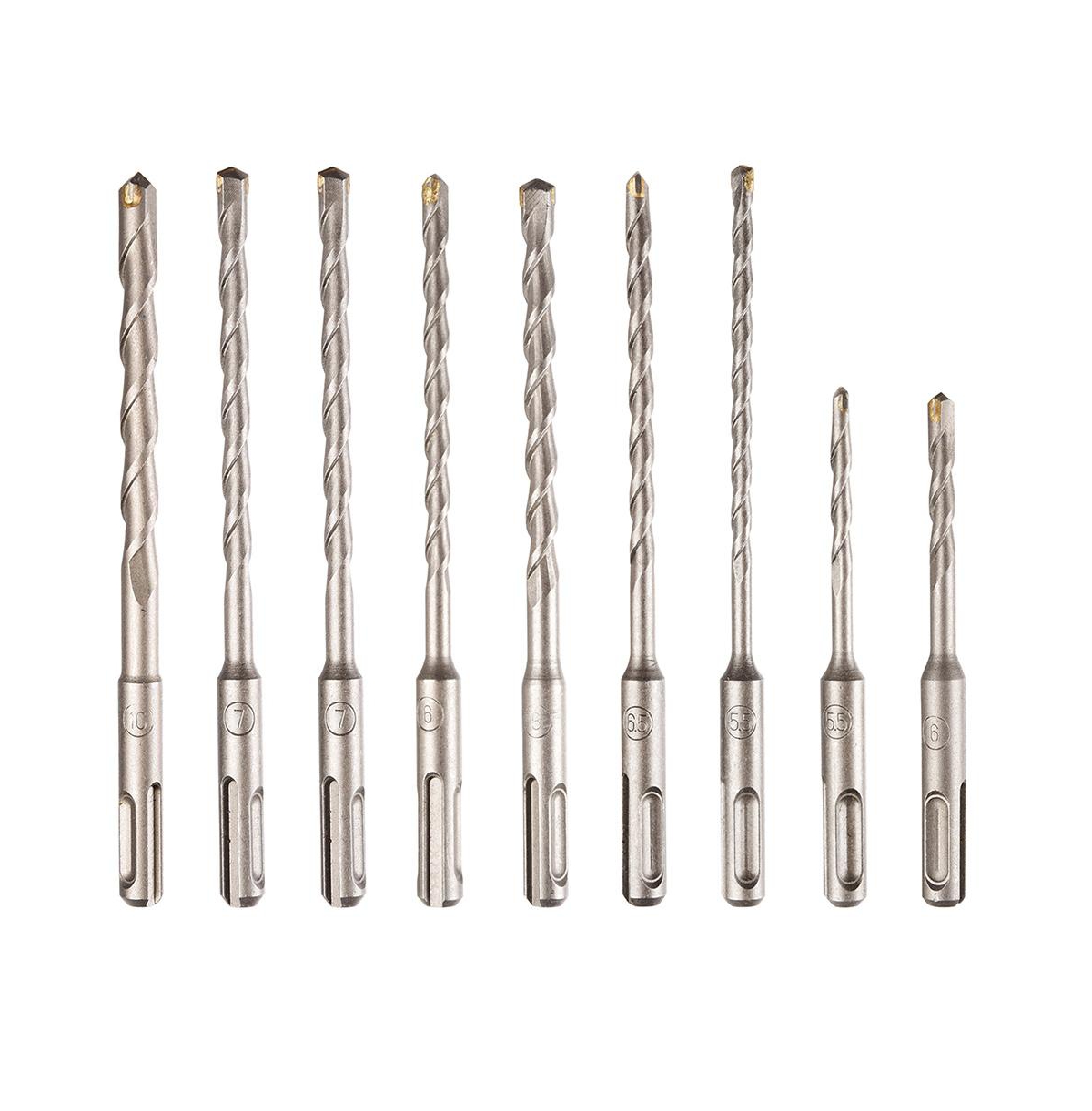 Yescom 17pcs Sds Plus Rotary Hammer Drill Bits Chisel Concrete Masonry Hole Tool Set