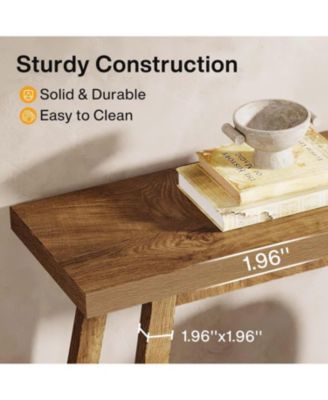 Farmhouse Console Entryway Table: 70.9 Inches All Wood Console Table for Entrance, 2 Tiers Narrow Long Behind Couch Sofa Table, Foyer Entry Table for Hallway, Living Room, Light Brown