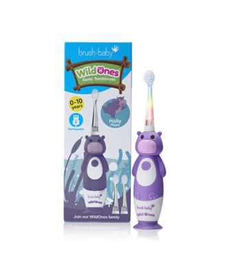WildOnes Hippo Kids Electric Rechargeable Toothbrush | Childrens Electric Toothbrush | Animal Character Toothbrush