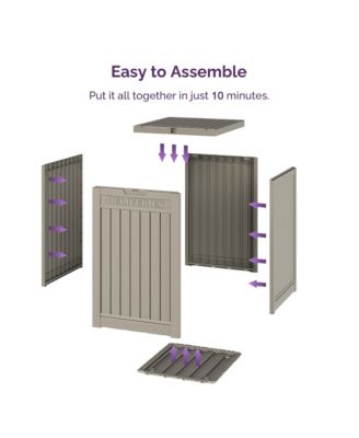 48 Gallon Outdoor Patio Deck Storage Box Floor Decor