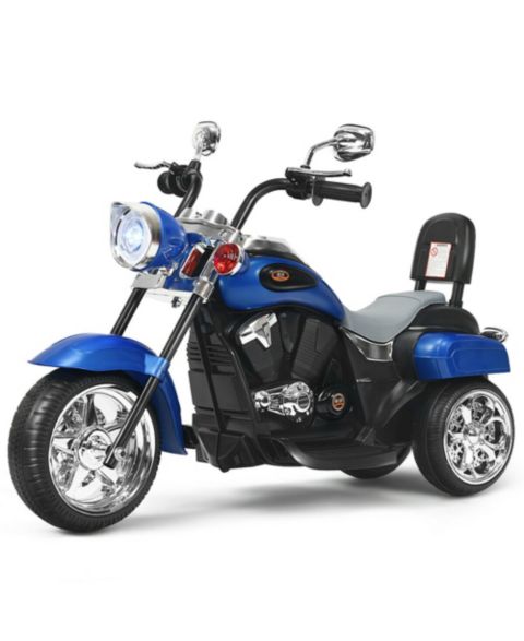 Детская игрушка Gymax 6V Kids Ride On Chopper Motorcycle 3-Wheel Trike, 66 lbs. Capacity, Ages 3-8, цвет: Чёрный