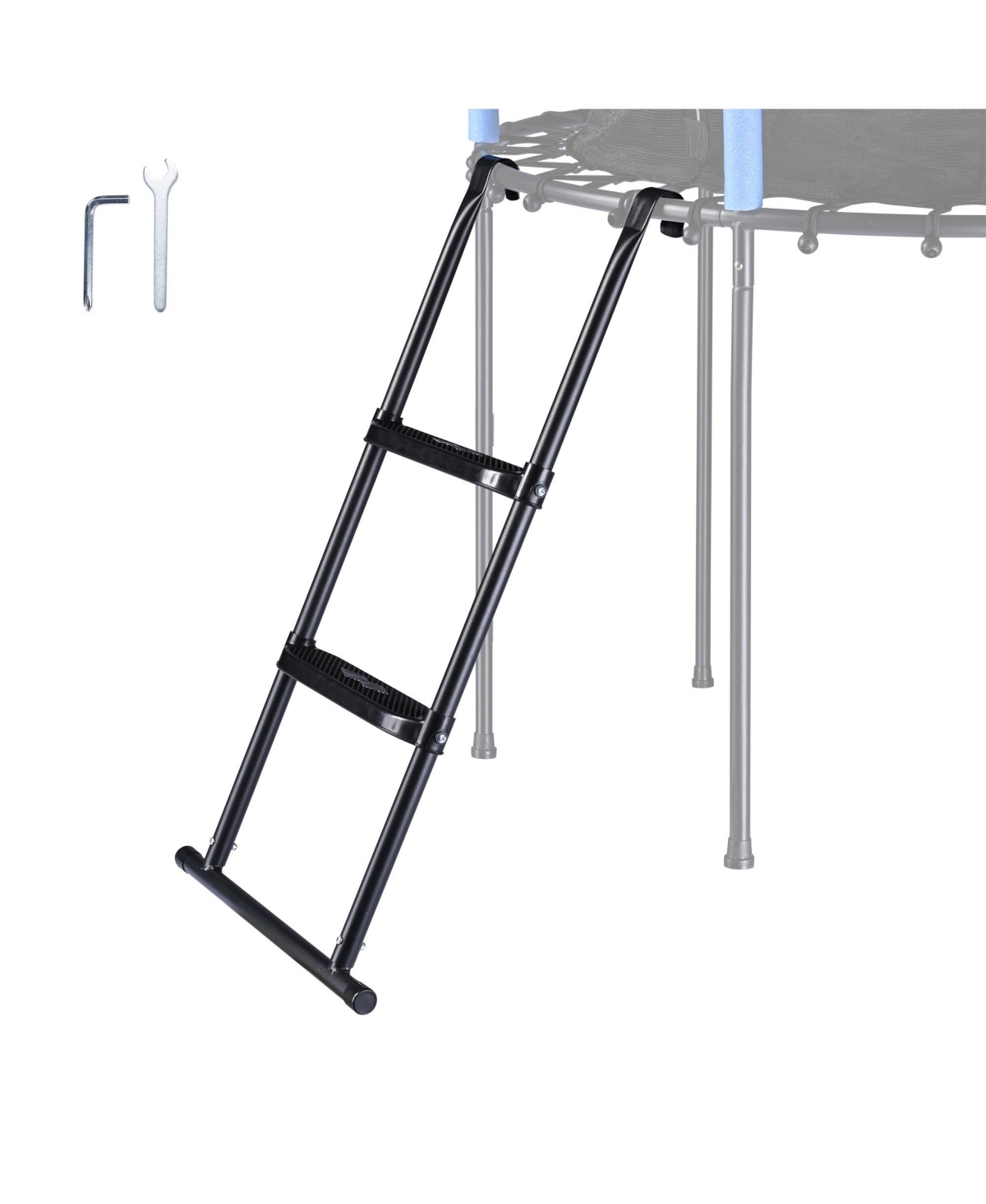 Yescom 39" Trampoline Ladder 2 Step Wide Anti Skid for Kid Outdoor 12 to 15 Ft Bounce