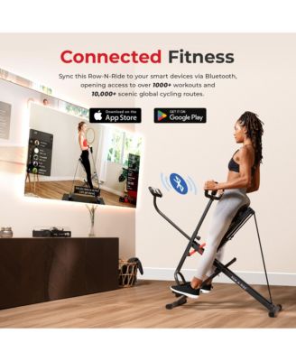 Smart Upright Row-N-Ride Exerciser, Squat Assist Trainer with Adjustable Resistance, Easy Setup & Foldable