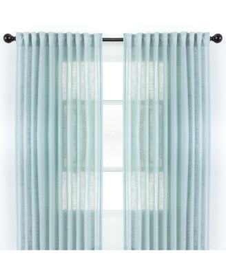 Premium 2-Panel Soft Textured Semi Sheer Curtains for Window Living Room Bedroom Kitchen Office - Natural Light Filtering Privacy window Treatment Drapes - 52 x 84 Inches Long - Red