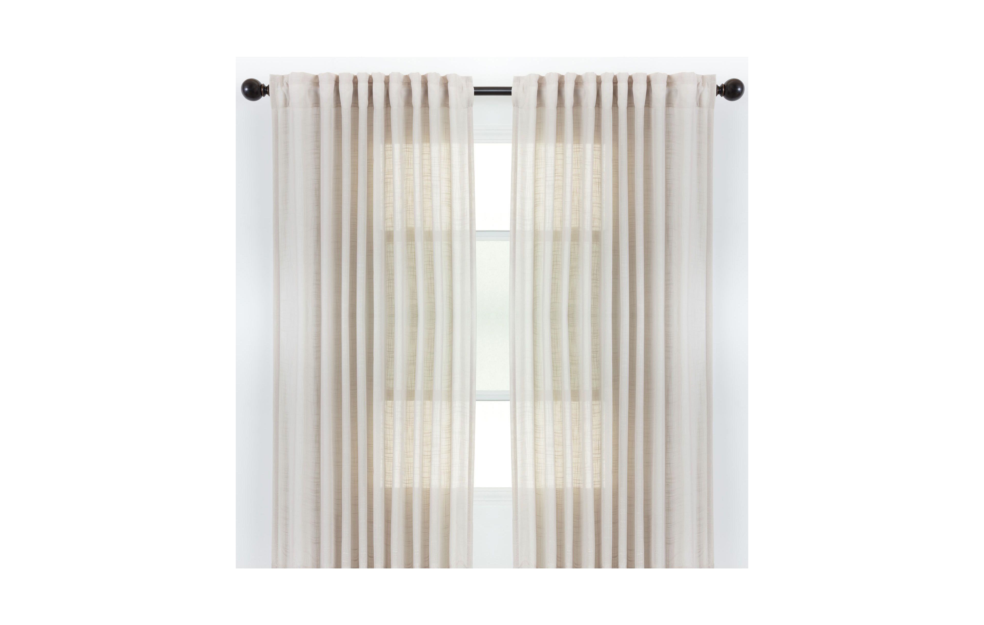 Chanasya Premium 2-Panel Soft Textured Semi Sheer Curtains for Window Living Room Bedroom Kitchen Office