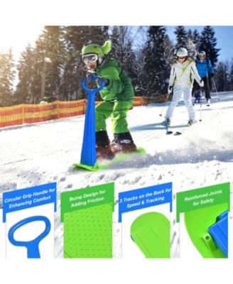 1-Rider Snow Scooter with Grip Handle-Blue