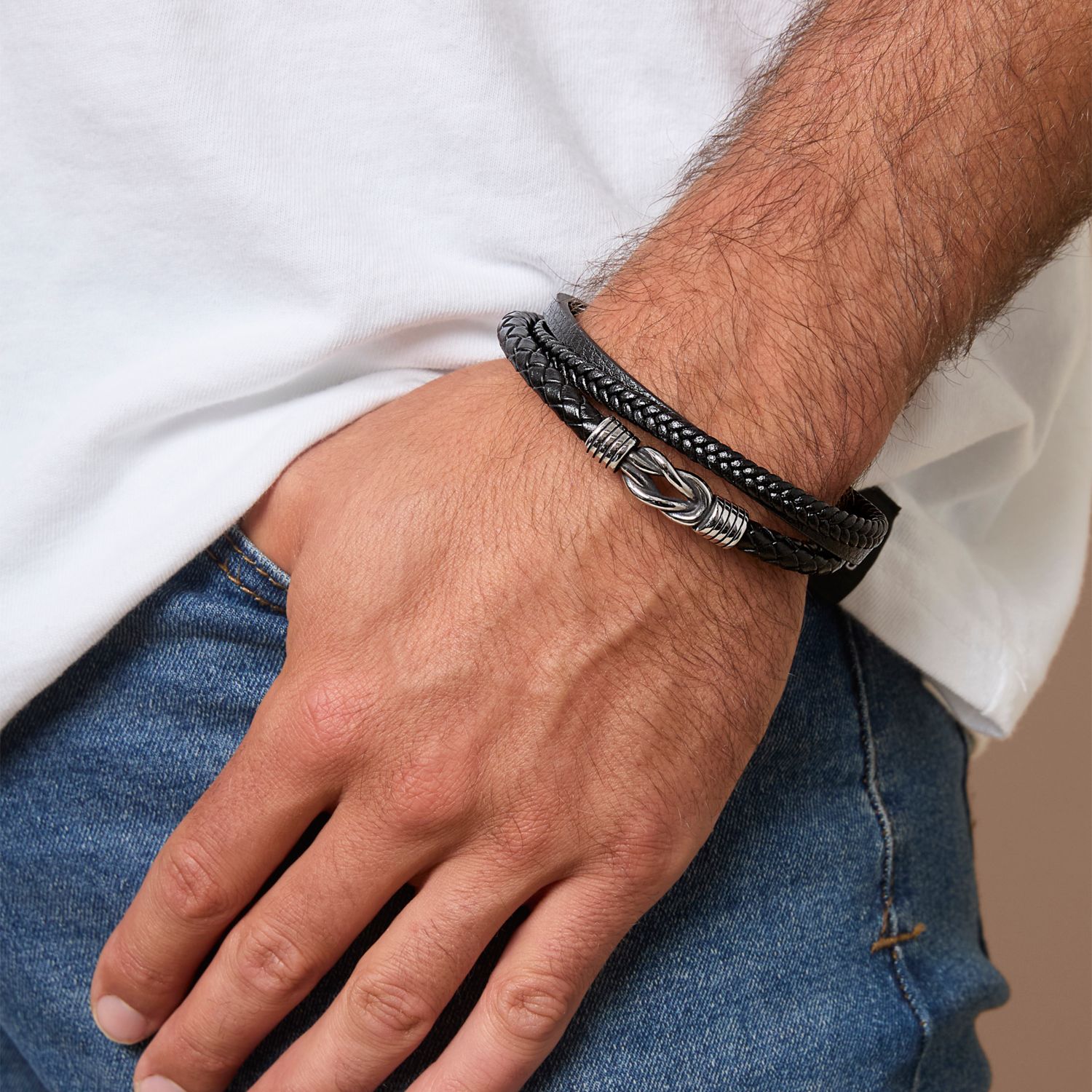 Stainless Steel (316L) Knot 3-Row Bracelet