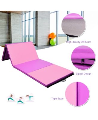 4'x 10'x 2''Folding Gymnastics Tumbling Mat Indoor Outdoor Gym Stretching Yoga