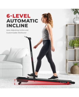 Pacer Dual Mode Walking/Running Treadmill with 6-Level Auto Incline, Remote Control & Exclusive SunnyFit App Bluetooth Connectivity