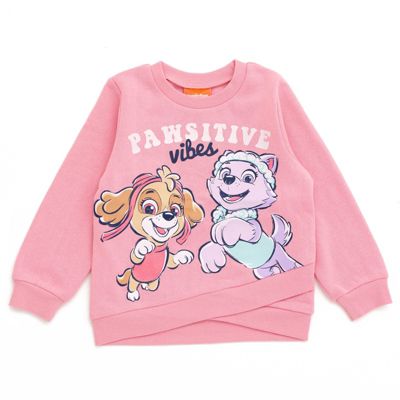 Little Girls Crossover Fleece Sweatshirt and Leggings Outfit Set