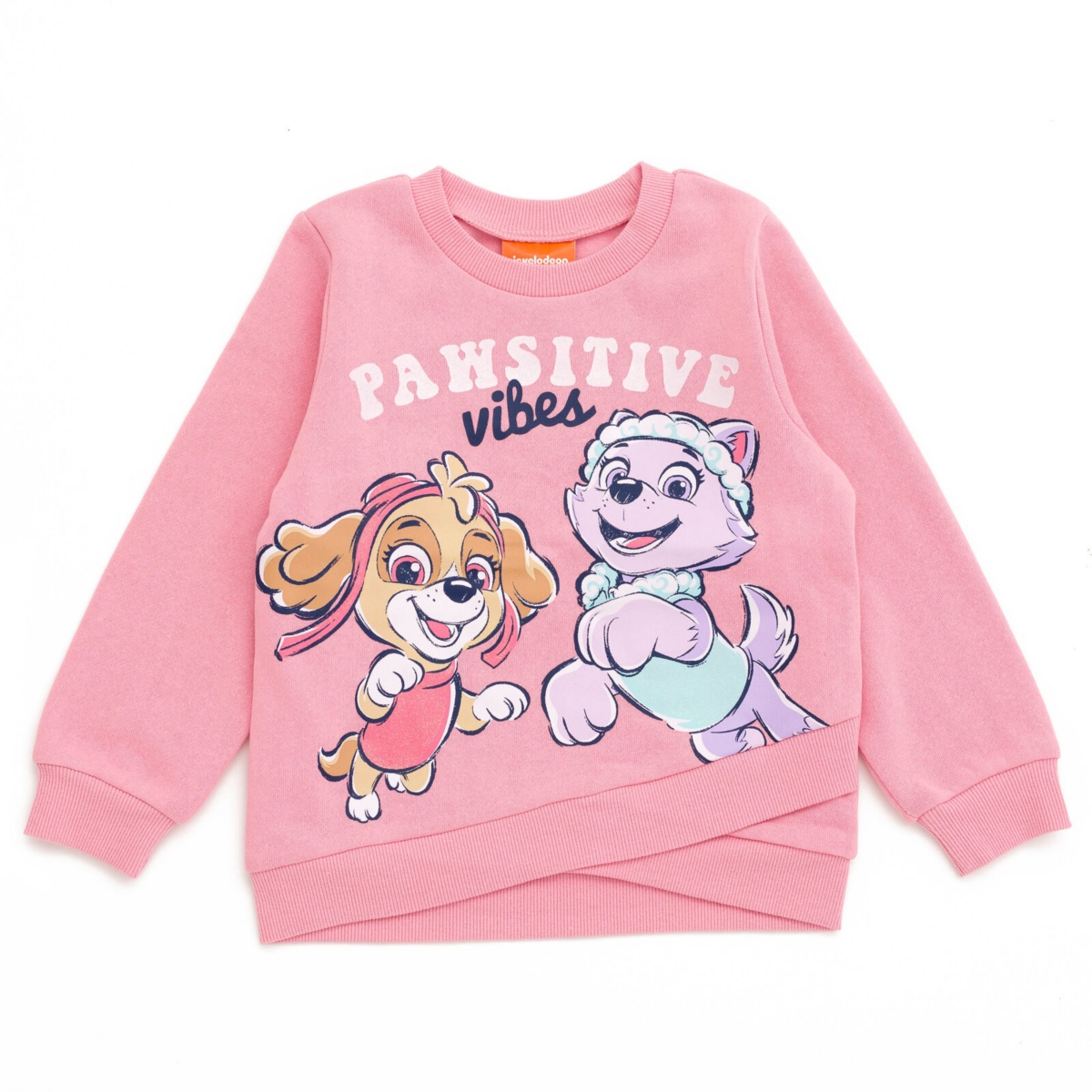 Paw Patrol Little Girls Crossover Fleece Sweatshirt and Leggings Outfit Set to (12 Months - 7-8) -/ navy