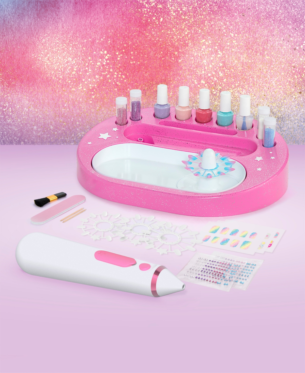 Geoffrey's Toy Box Airbrush Glitter Salon Nail Design Studio Kit In No Color