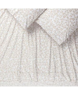 Premium Ceramic Leaves Botanical Print Ultra Soft Microfiber 4-Pc. Sheet Set