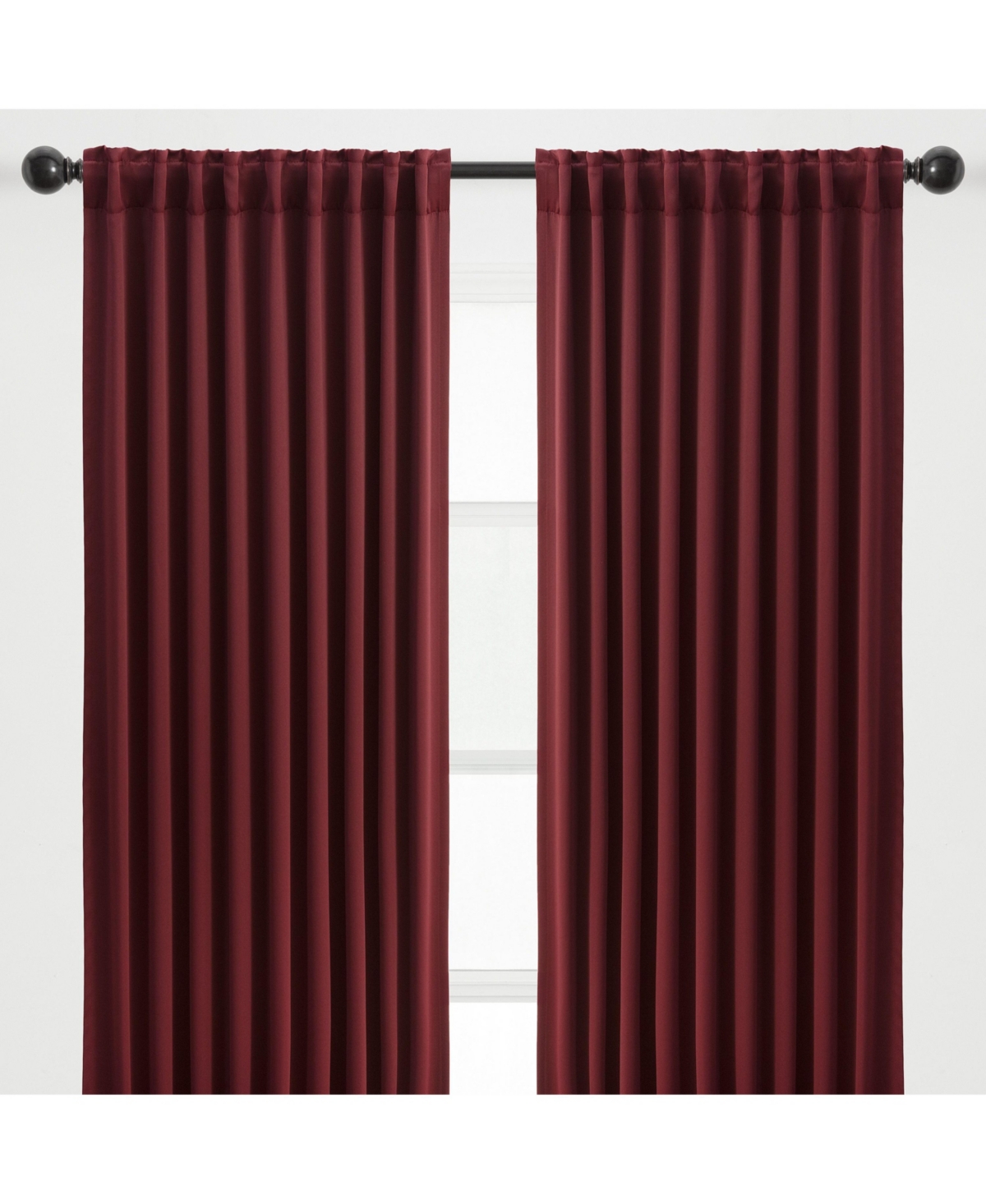 Premium 2-Panel Ornamental Damask Room Darkening Curtains - 3-in-1 Back Tab, Rod Pocket, Ring Tab - for Windows Living Room Bedroom - Room Da