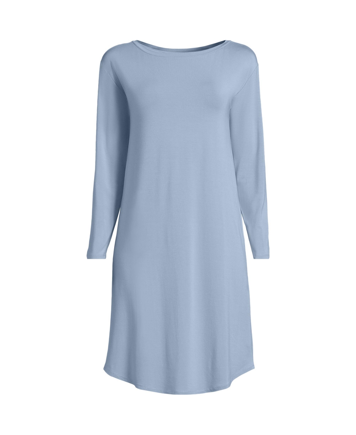 Lands' End Women's Cooling Long Sleeve Knee Length Sleepshirt Nightgown