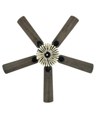 52 Inch Retro Ceiling Fan Light with Reversible Blades Remote Control