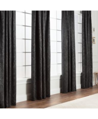 Premium 2-Panel Embellish Embossed Blackout Curtains - 3-in-1 Back Tab, Rod Pocket, Ring Tab - for Windows Living Room Bedroom - Room Darkening Drapes 52 x 108 Inches - Taupe