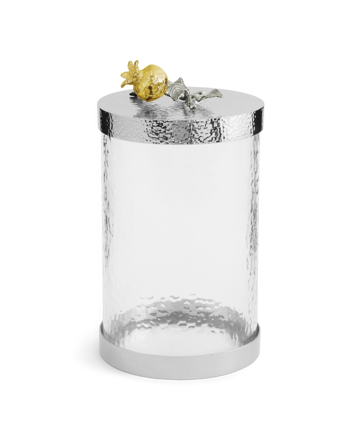 Michael Aram Pomegranate Silver And Gold Medium Canister, 5.31" X 5.31" In No Color