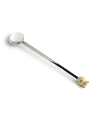 Pomegranate Silver and Gold Coffee Pot with Spoon, 8.66" x 3"